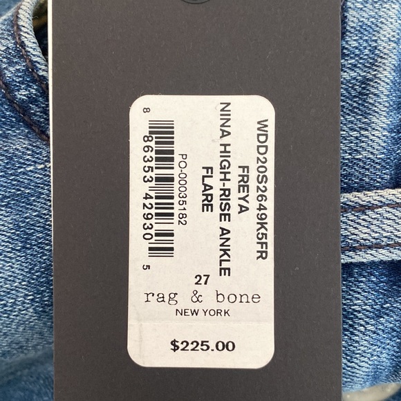 ✨NWT✨ Rag & Bone High Rise Jeans - Picture 5 of 5